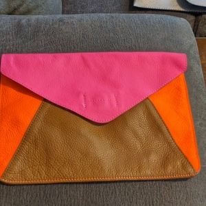 The Gap recycled leather Envelope clutch